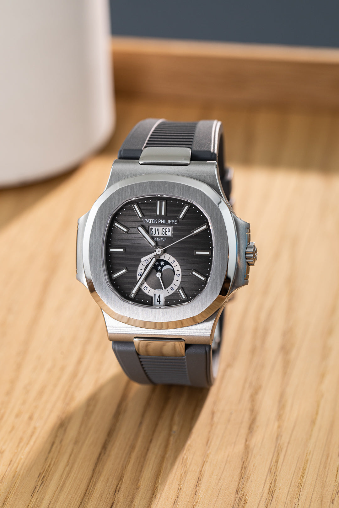 Nautilus 'Black Dial' Annual Calendar