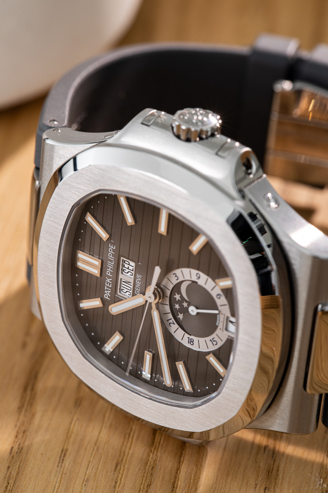 Nautilus 'Black Dial' Annual Calendar