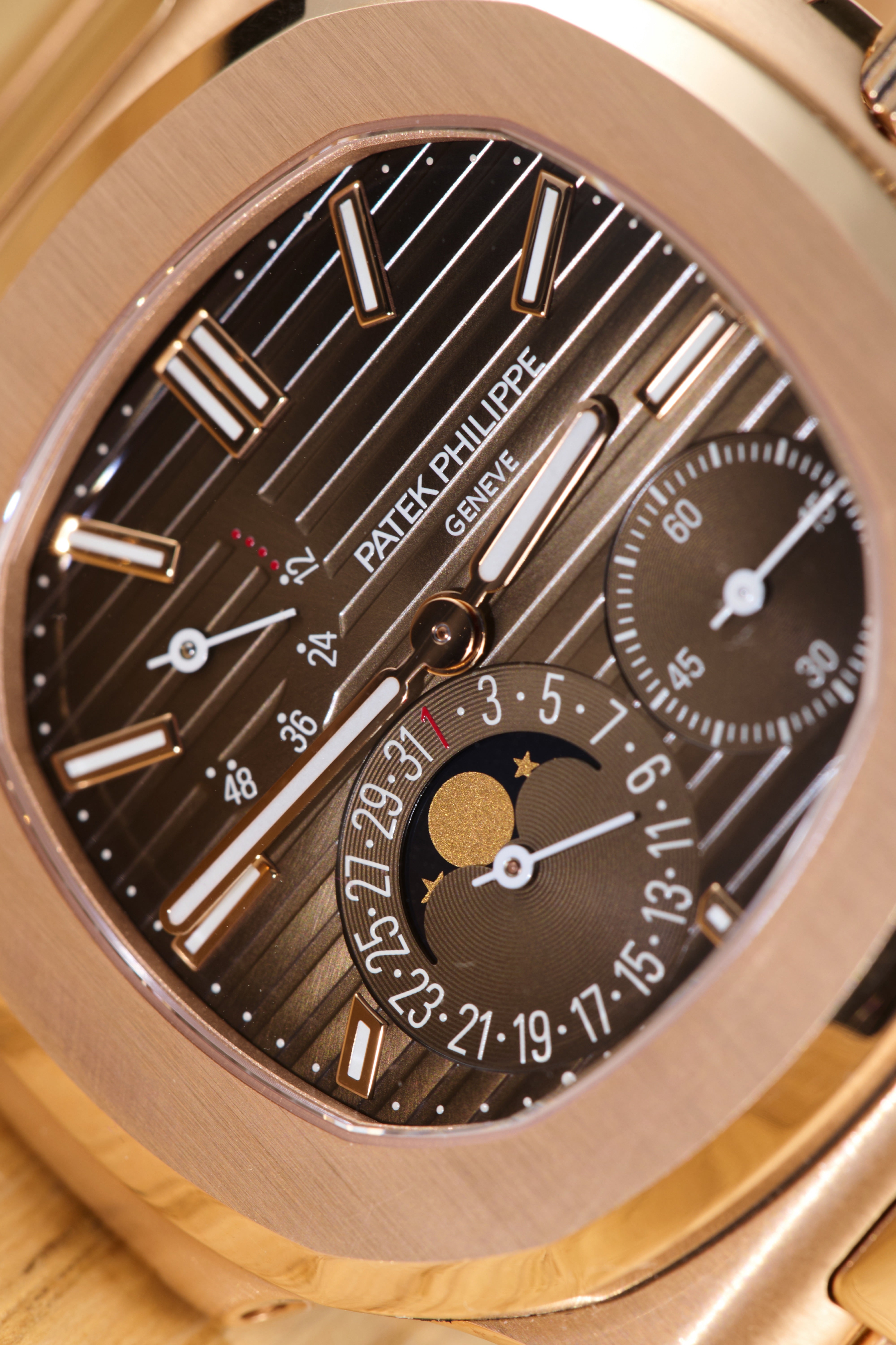 Patek Philippe Nautilus Rose Gold Moonphase