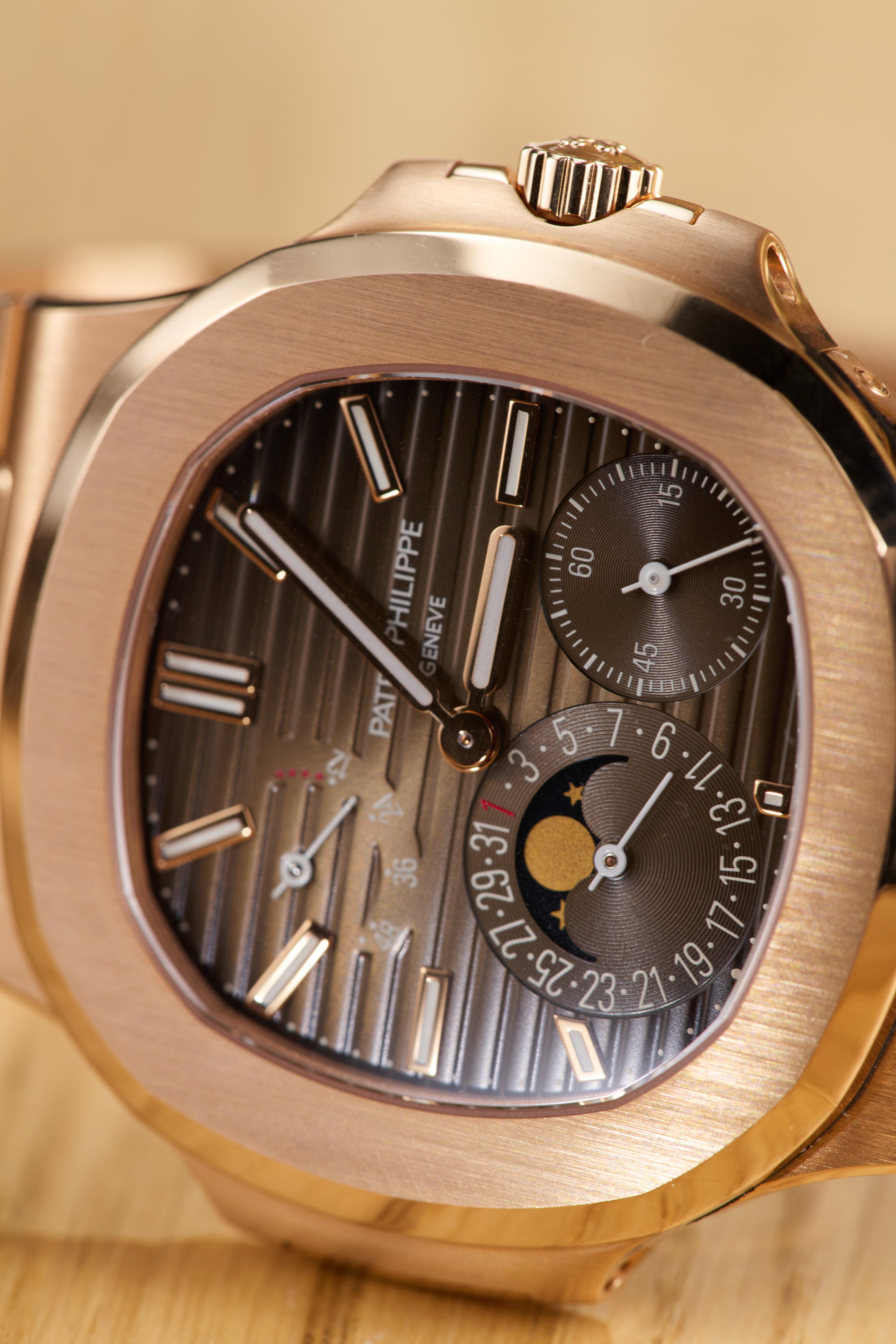 Patek Philippe Nautilus Rose Gold Moonphase