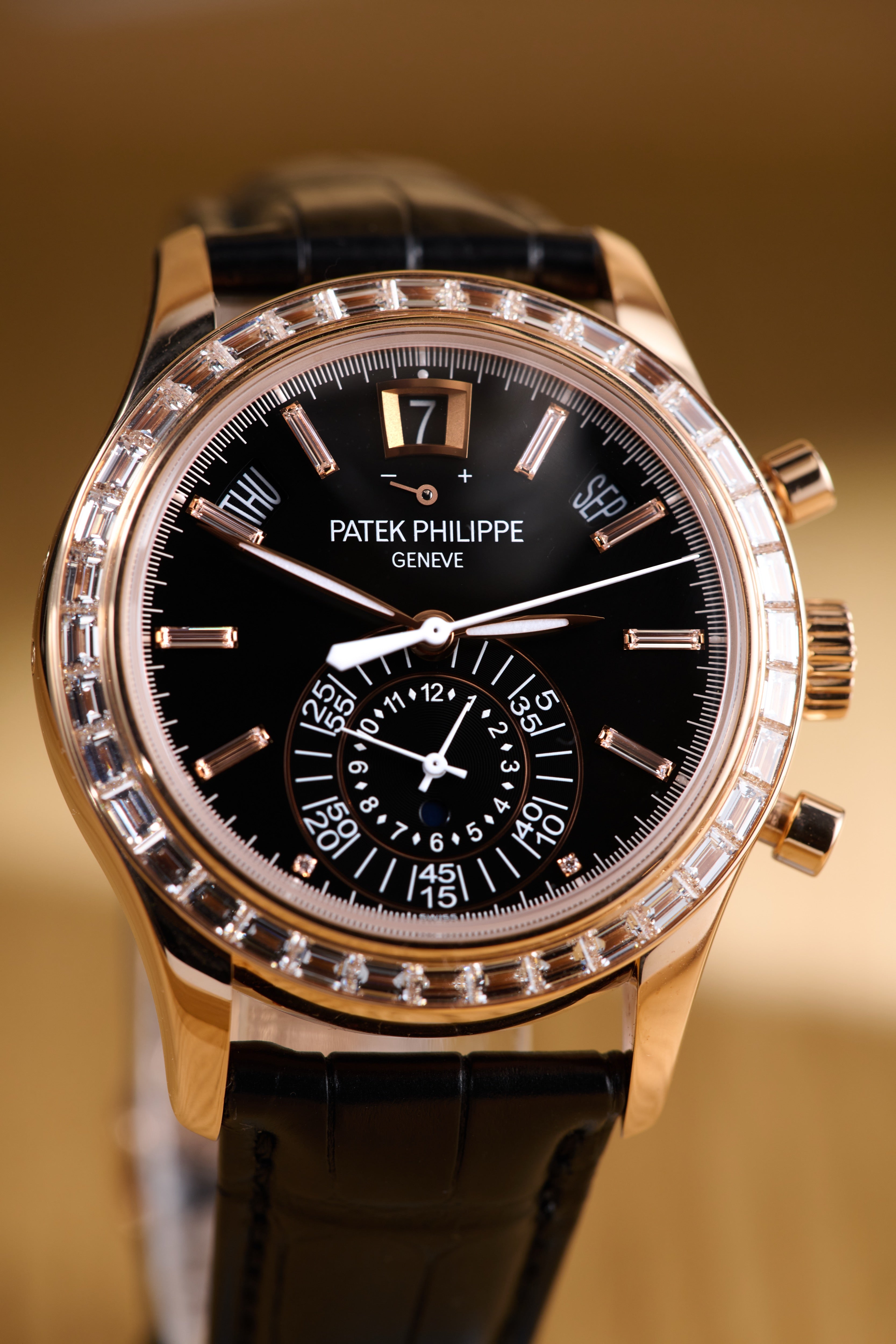 Patek Philippe Diamond Set Annual Calendar Rose Gold