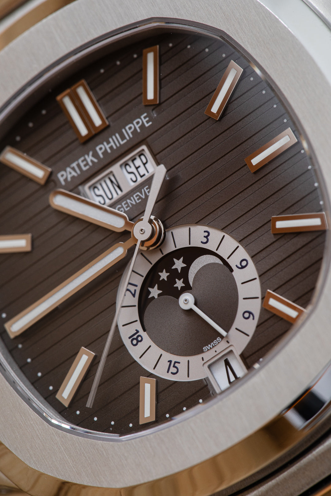 Nautilus 'Black Dial' Annual Calendar