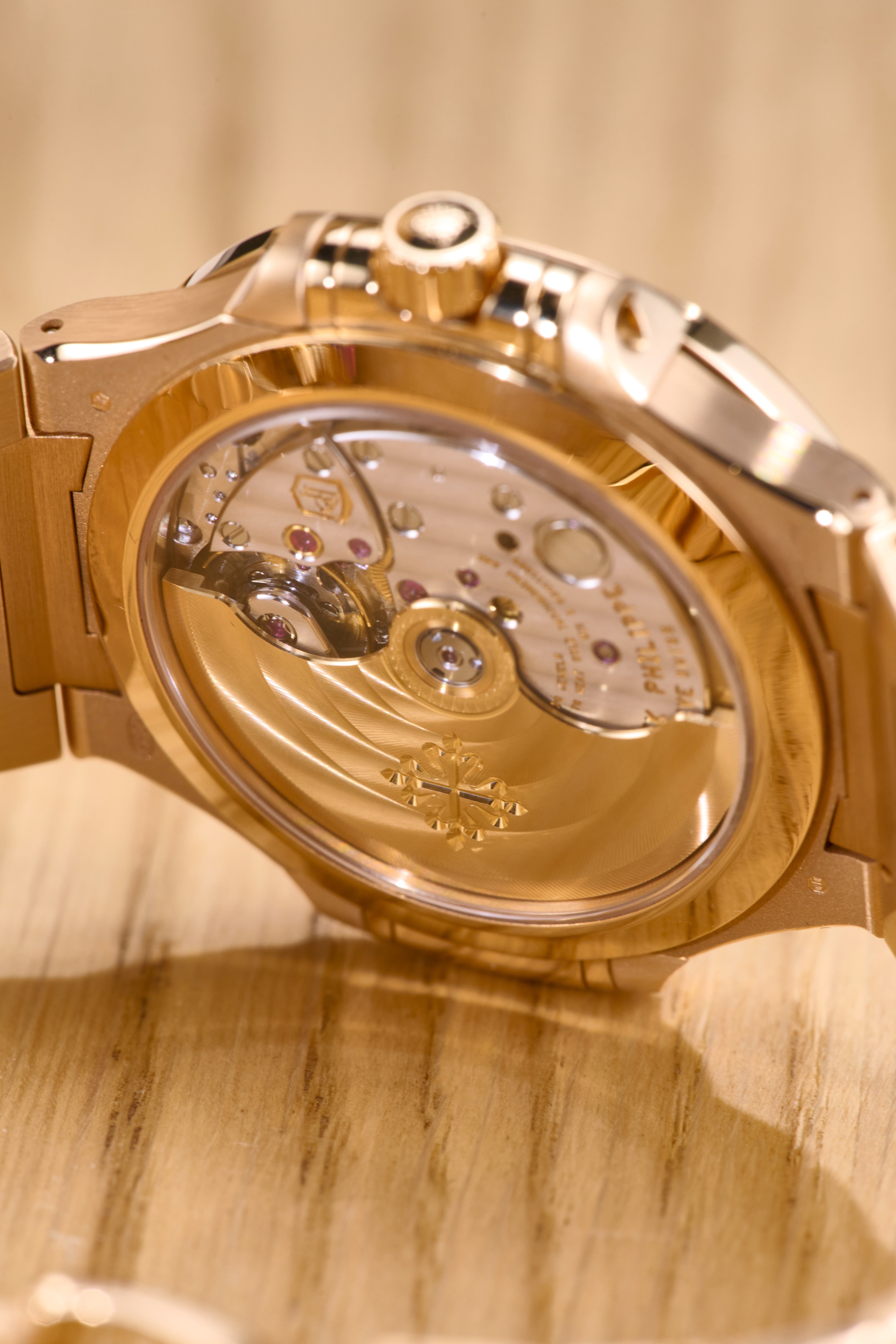 Patek Philippe Ladies Rose Gold Garnets Nautilus