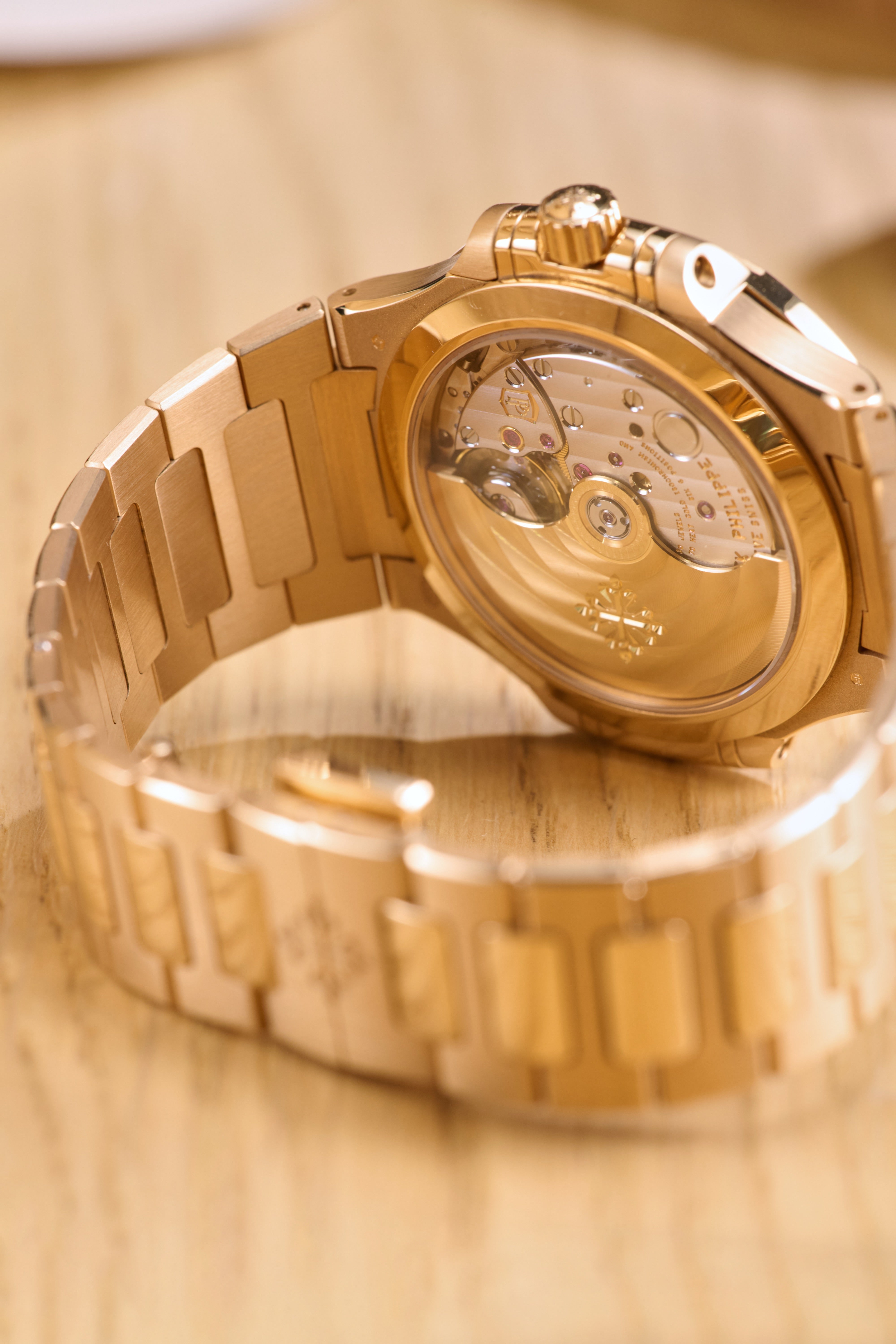 Patek Philippe Ladies Rose Gold Garnets Nautilus