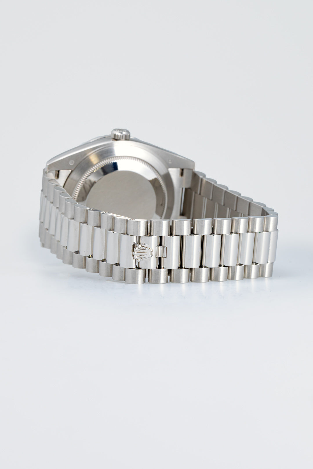 Platinum Day-Date TBR Baguette Set Bezel