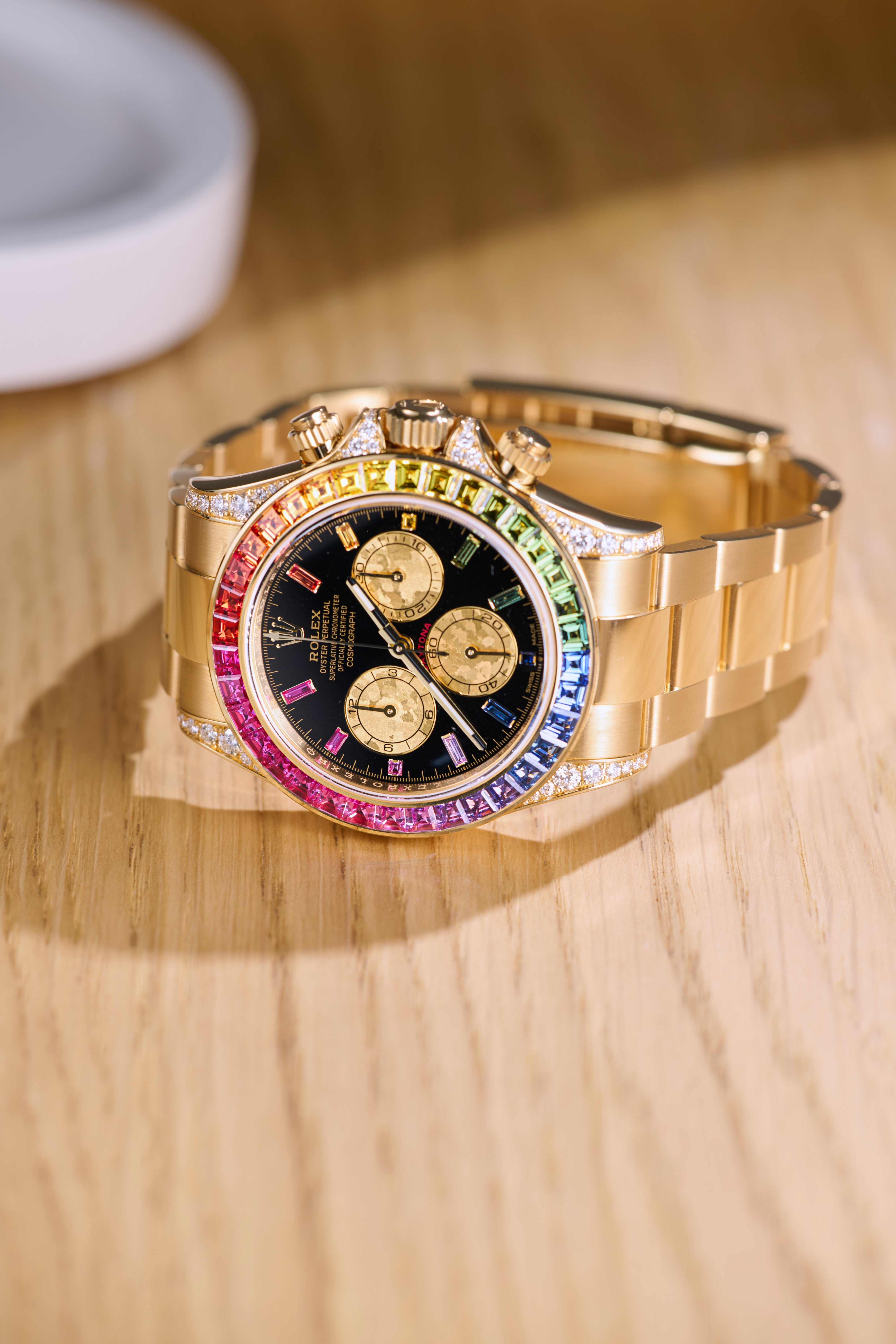 Rolex Yellow Gold Rainbow Daytona