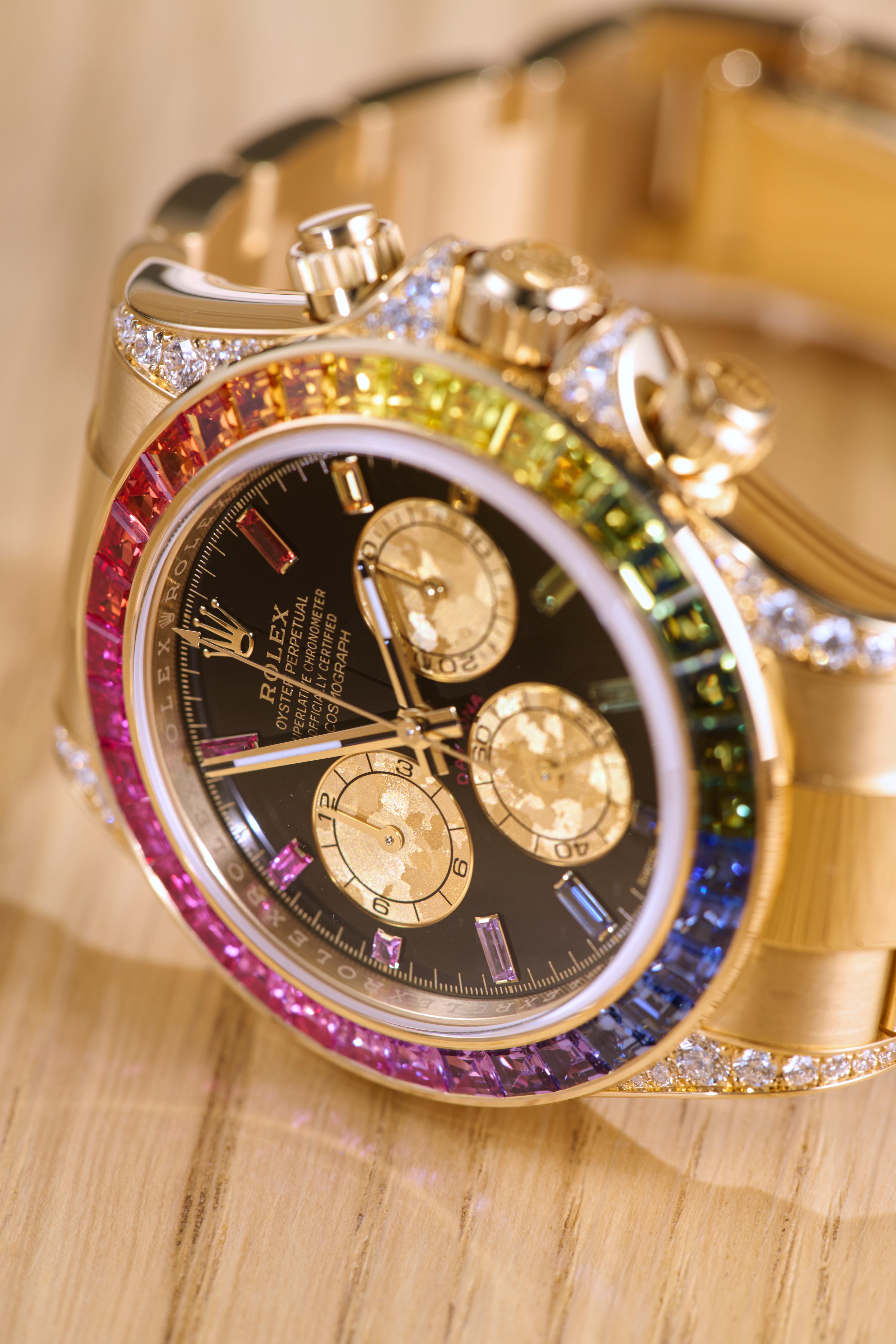 Rolex Yellow Gold Rainbow Daytona