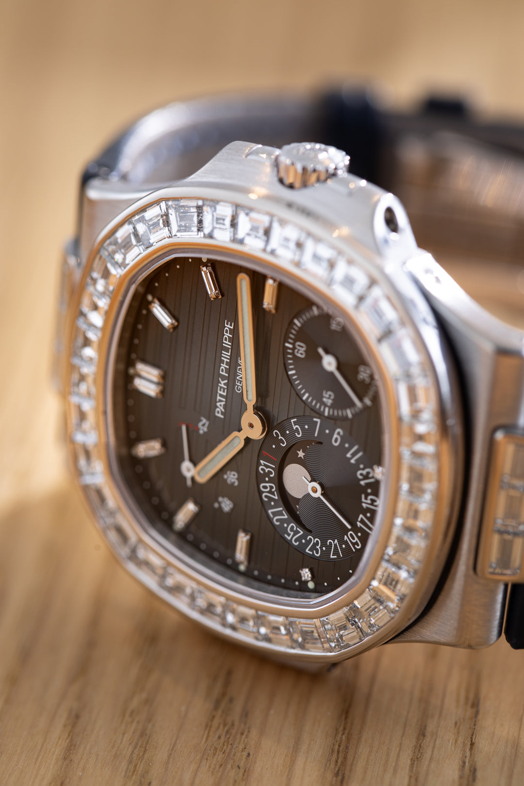 Nautilus White Gold Diamond Bezel