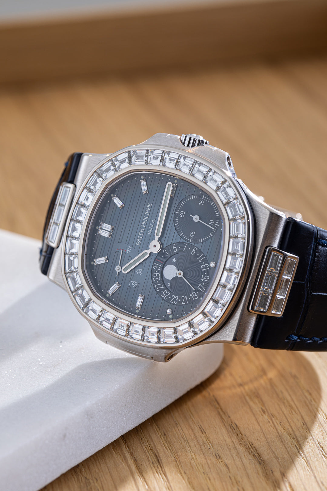 Nautilus White Gold Diamond Bezel