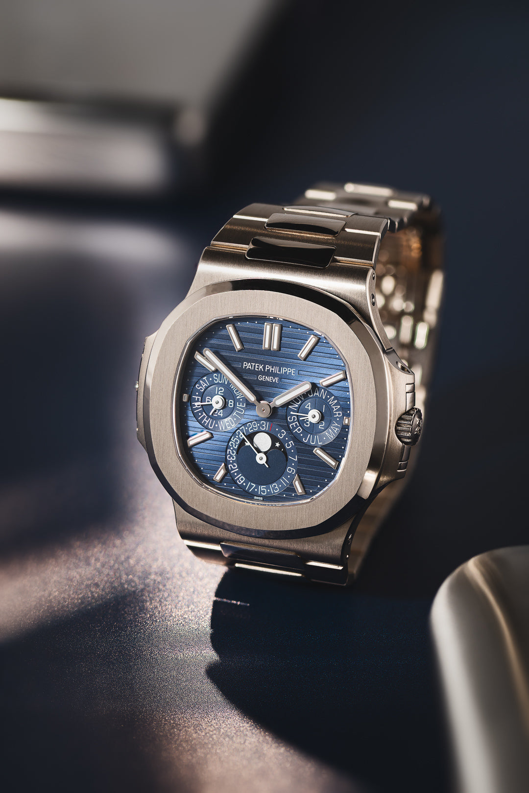 Nautilus White Gold Perpetual Calendar