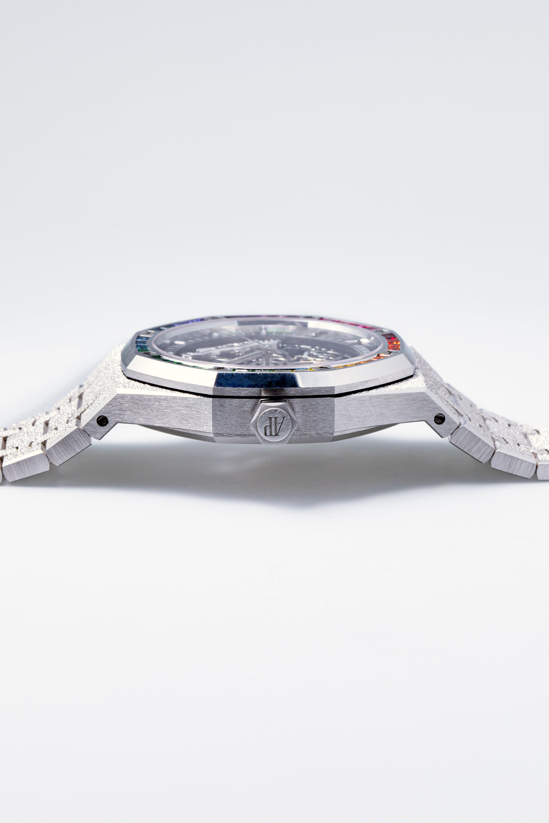 Royal Oak Frosted White Gold Rainbow Bezel 'Openworked'