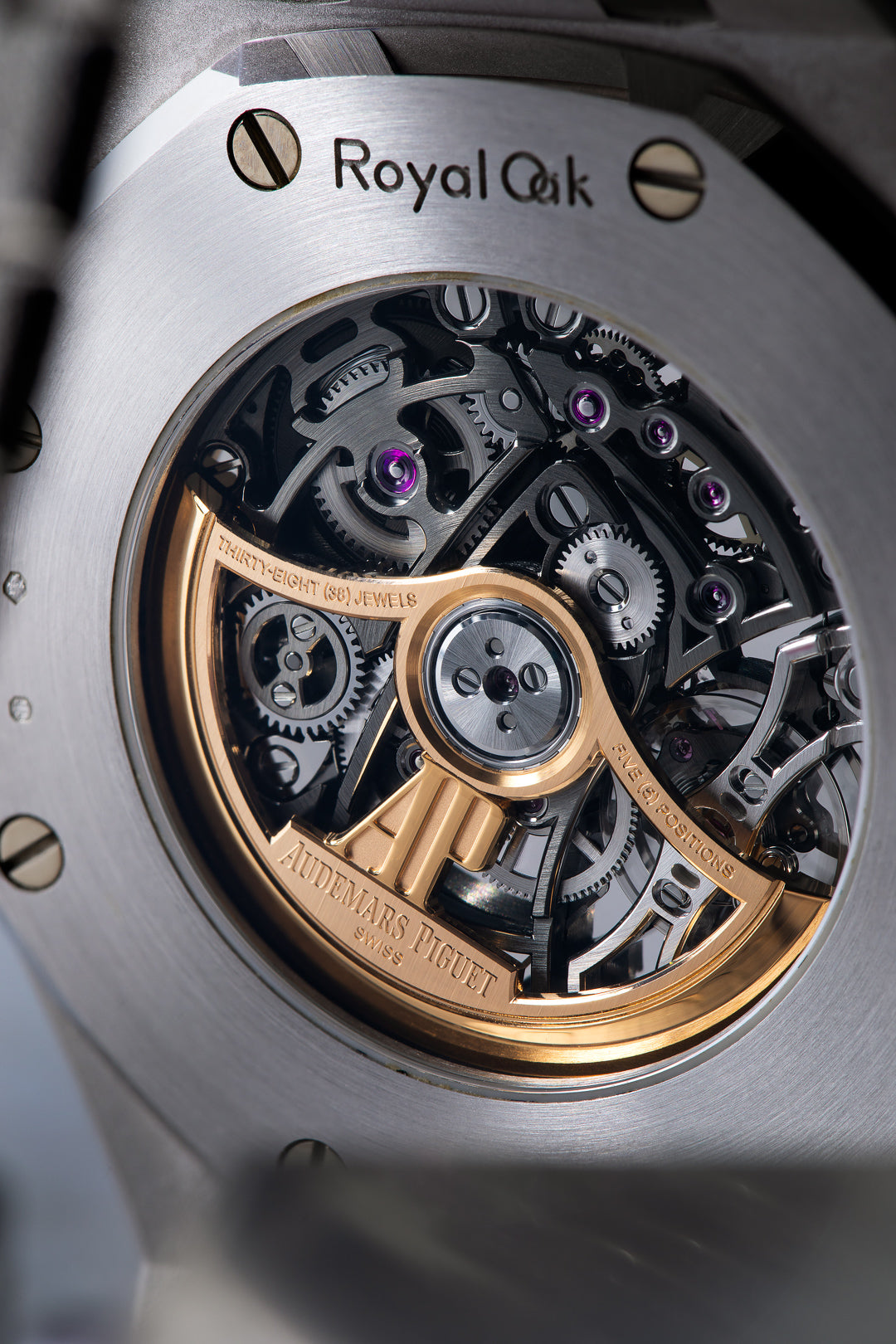 Royal Oak Frosted White Gold Rainbow Bezel 'Openworked'