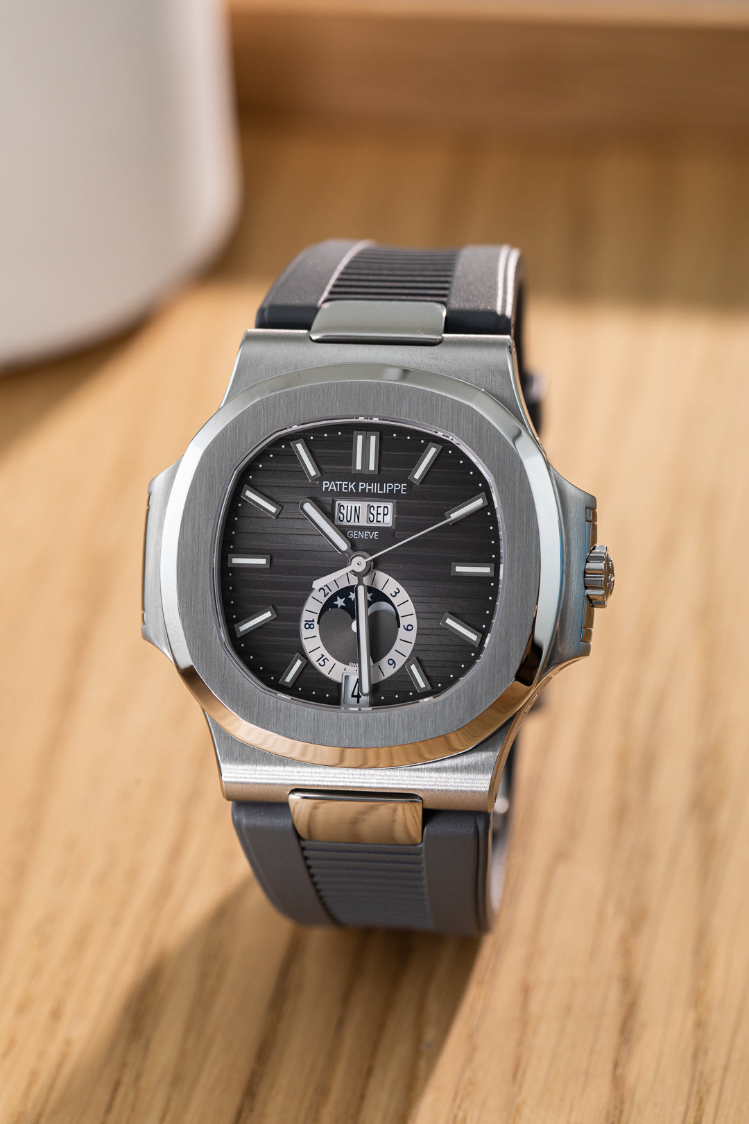 Nautilus 'Black Dial' Annual Calendar
