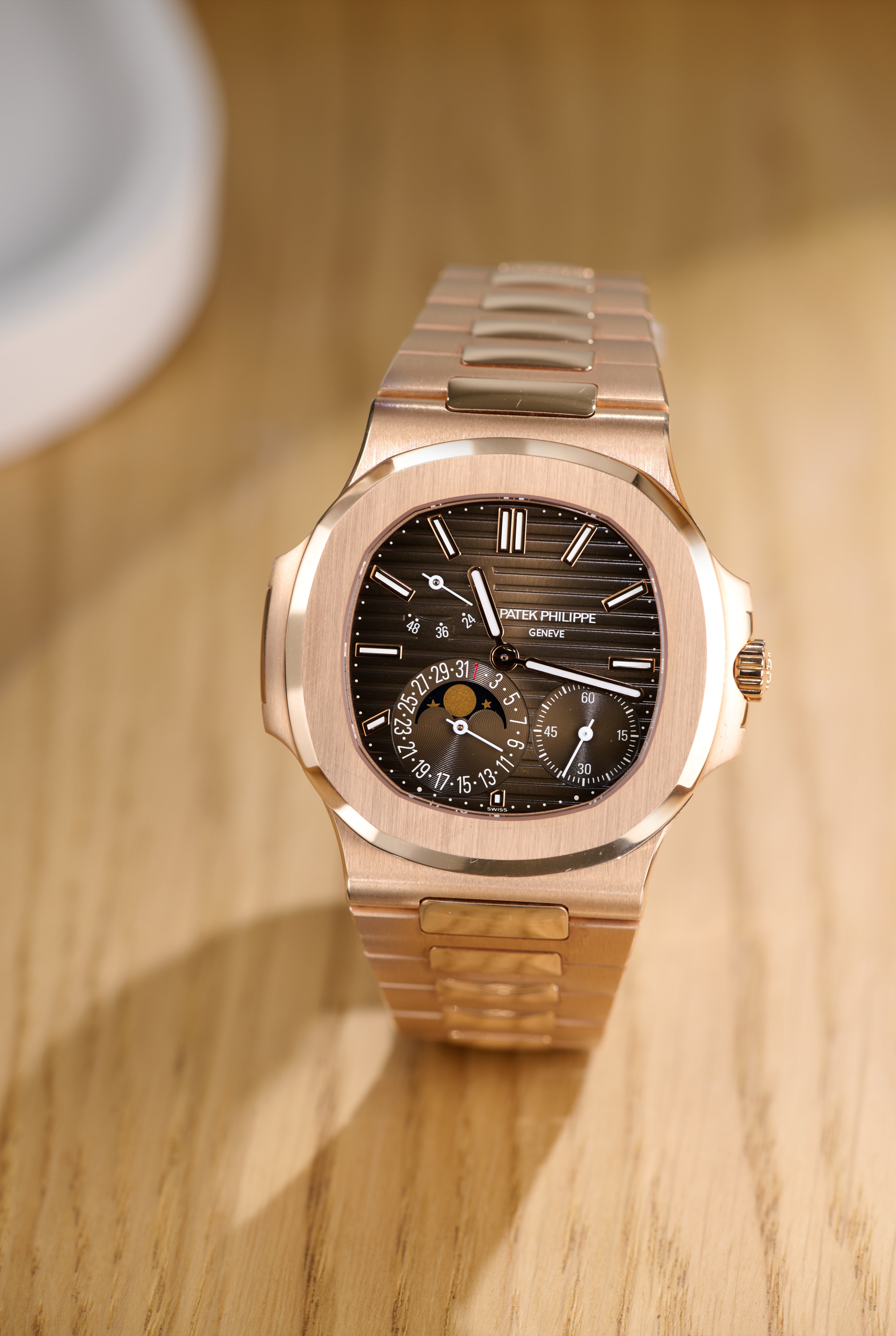 Patek Philippe Nautilus Rose Gold Moonphase