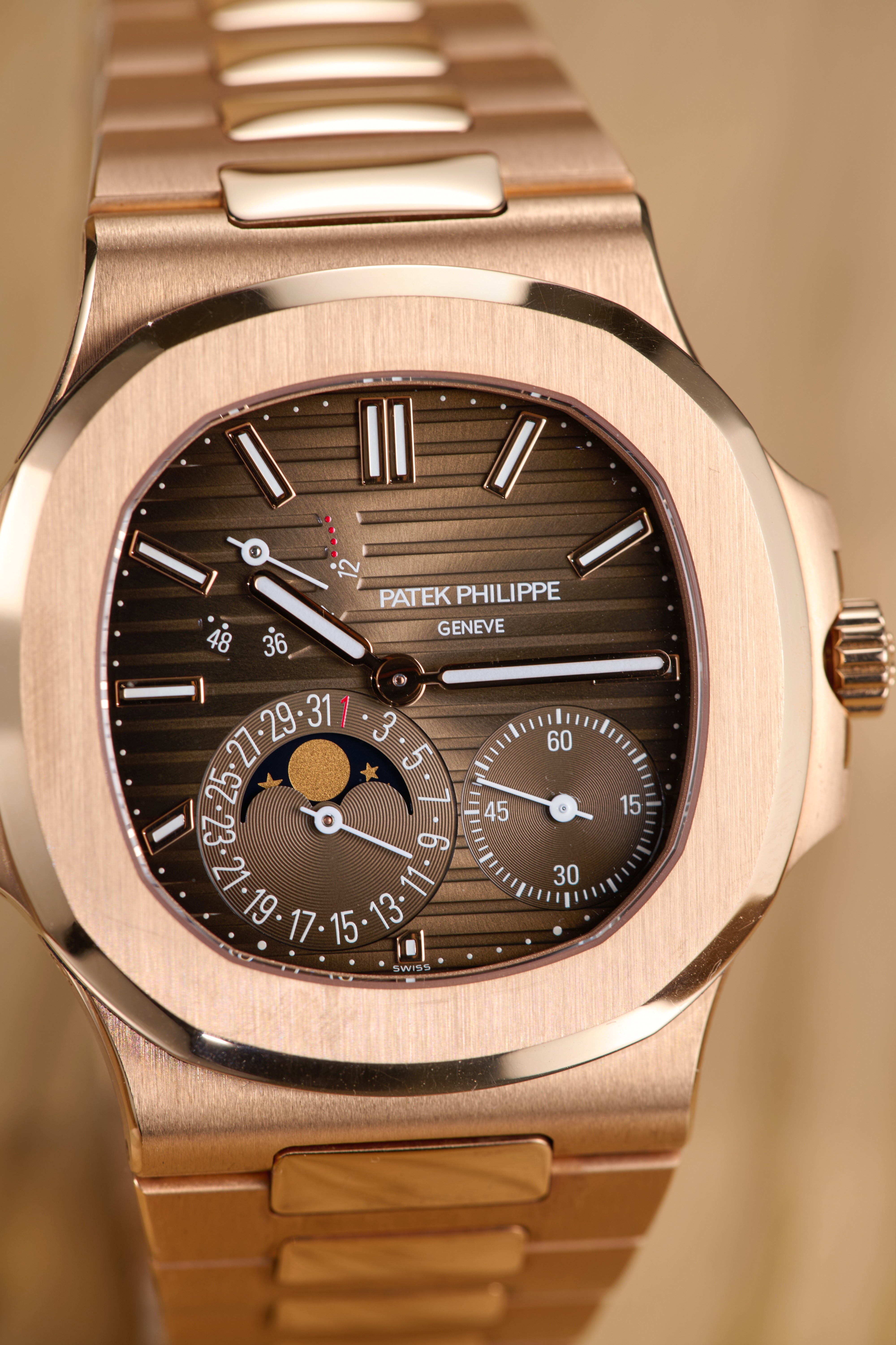 Patek Philippe Nautilus Rose Gold Moonphase