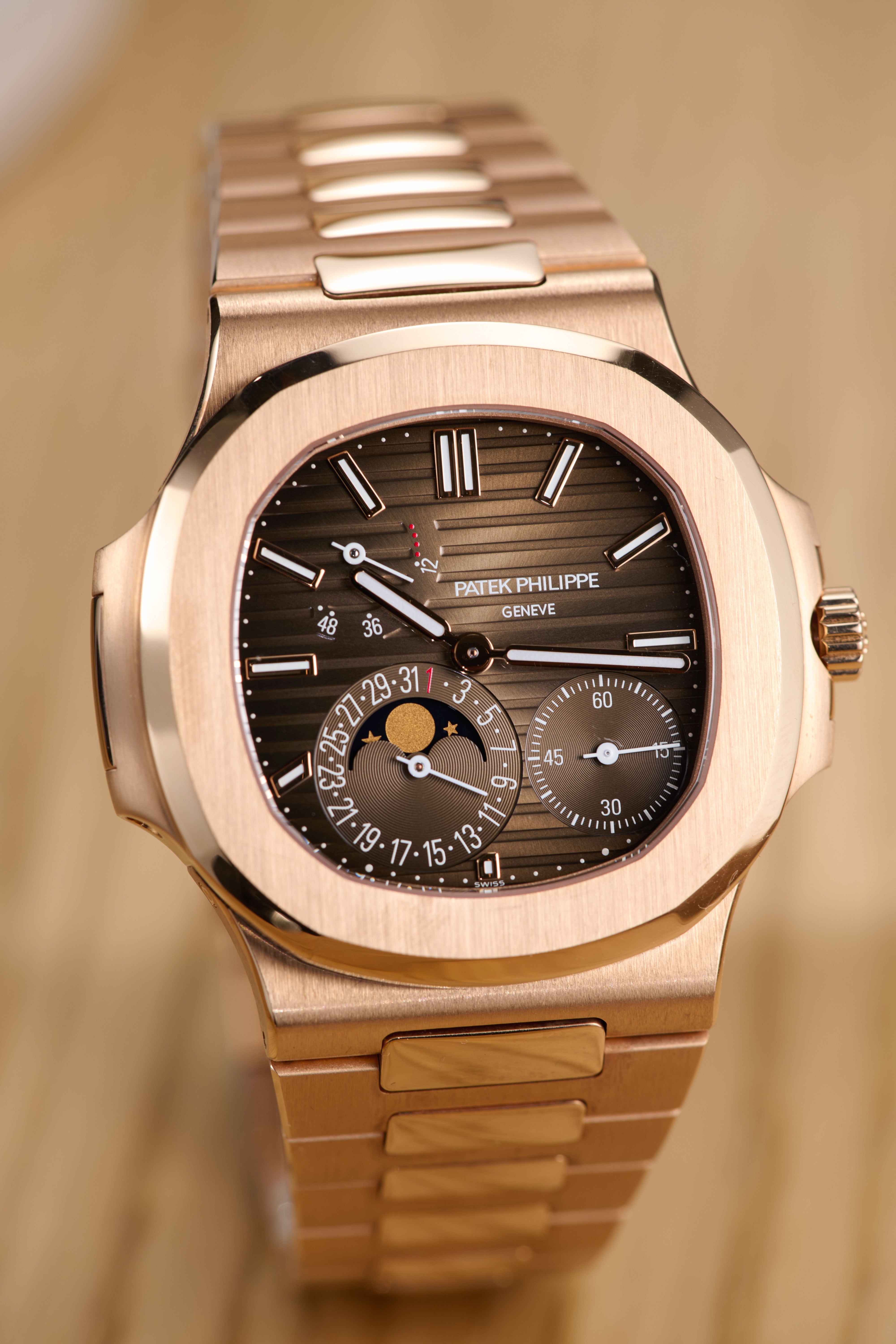 Patek Philippe Nautilus Rose Gold Moonphase