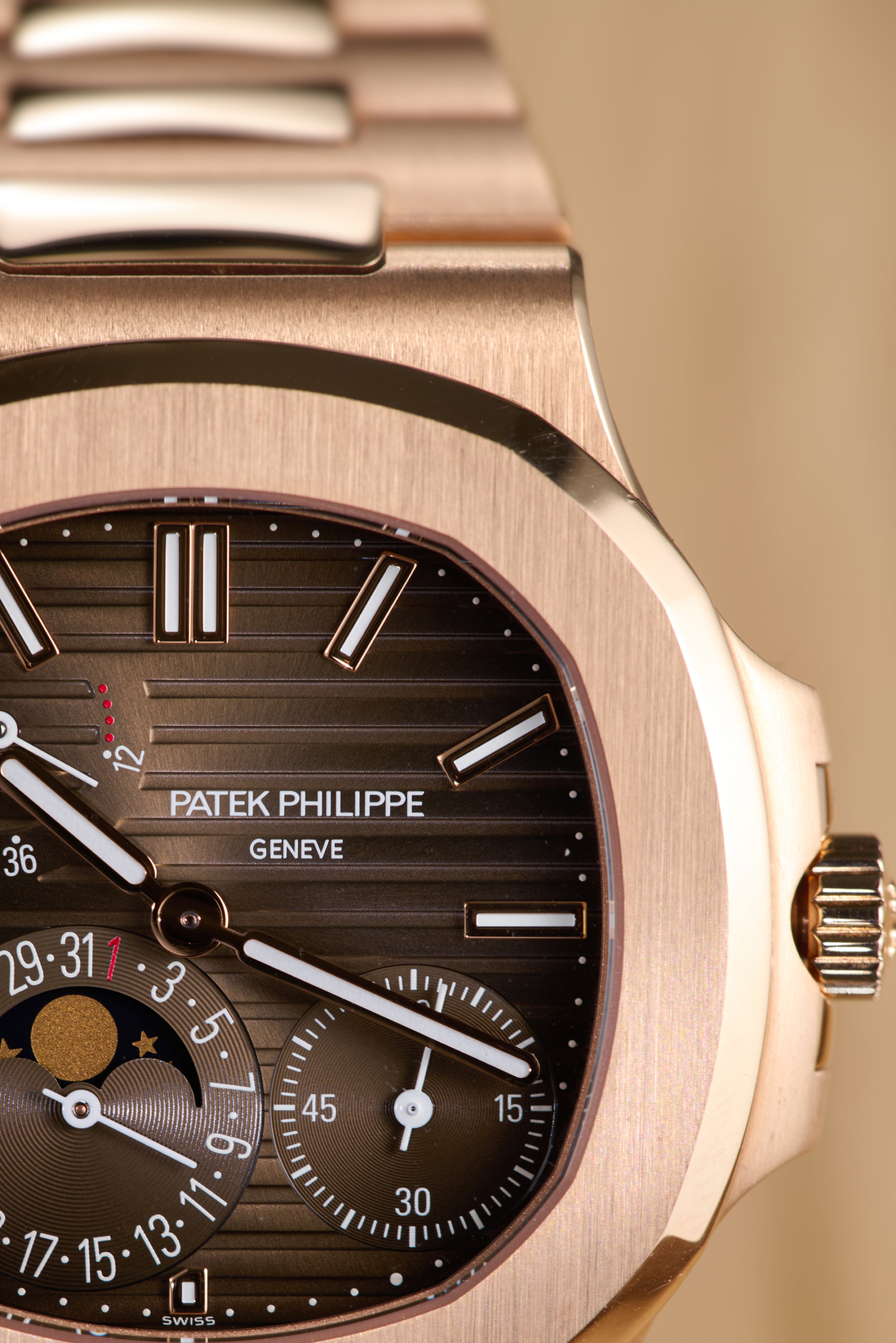 Patek Philippe Nautilus Rose Gold Moonphase