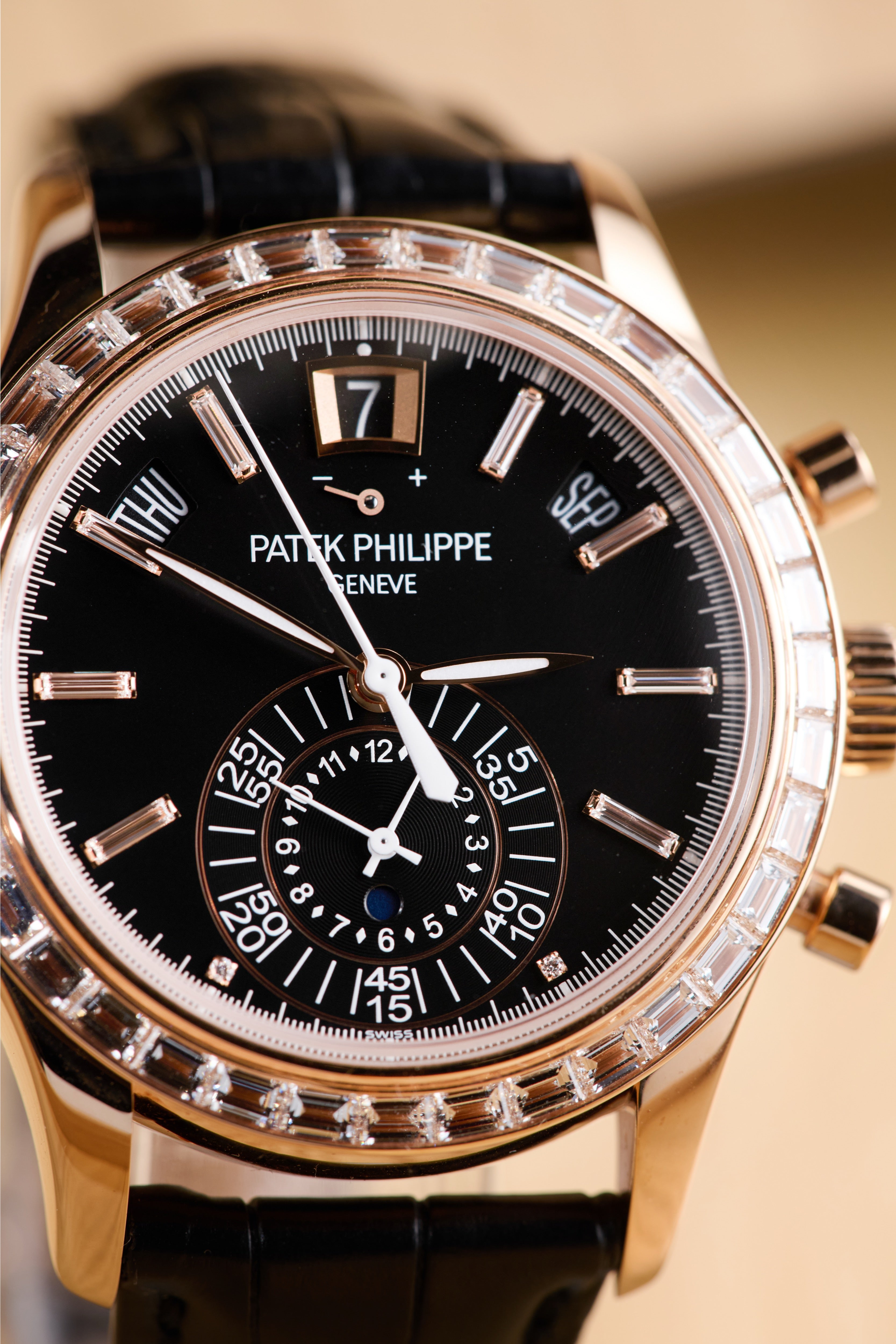 Patek Philippe Diamond Set Annual Calendar Rose Gold