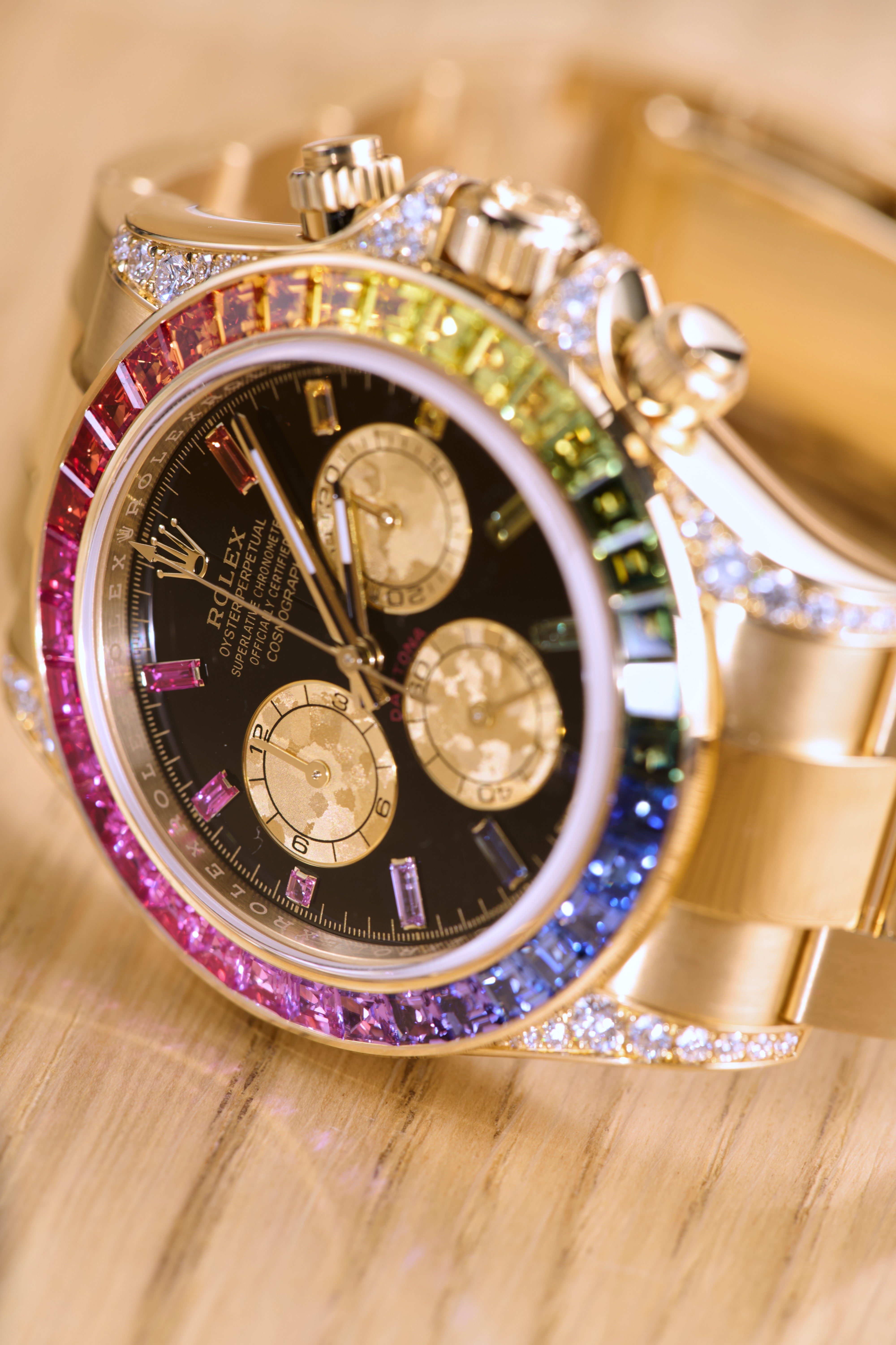 Rolex Yellow Gold Rainbow Daytona
