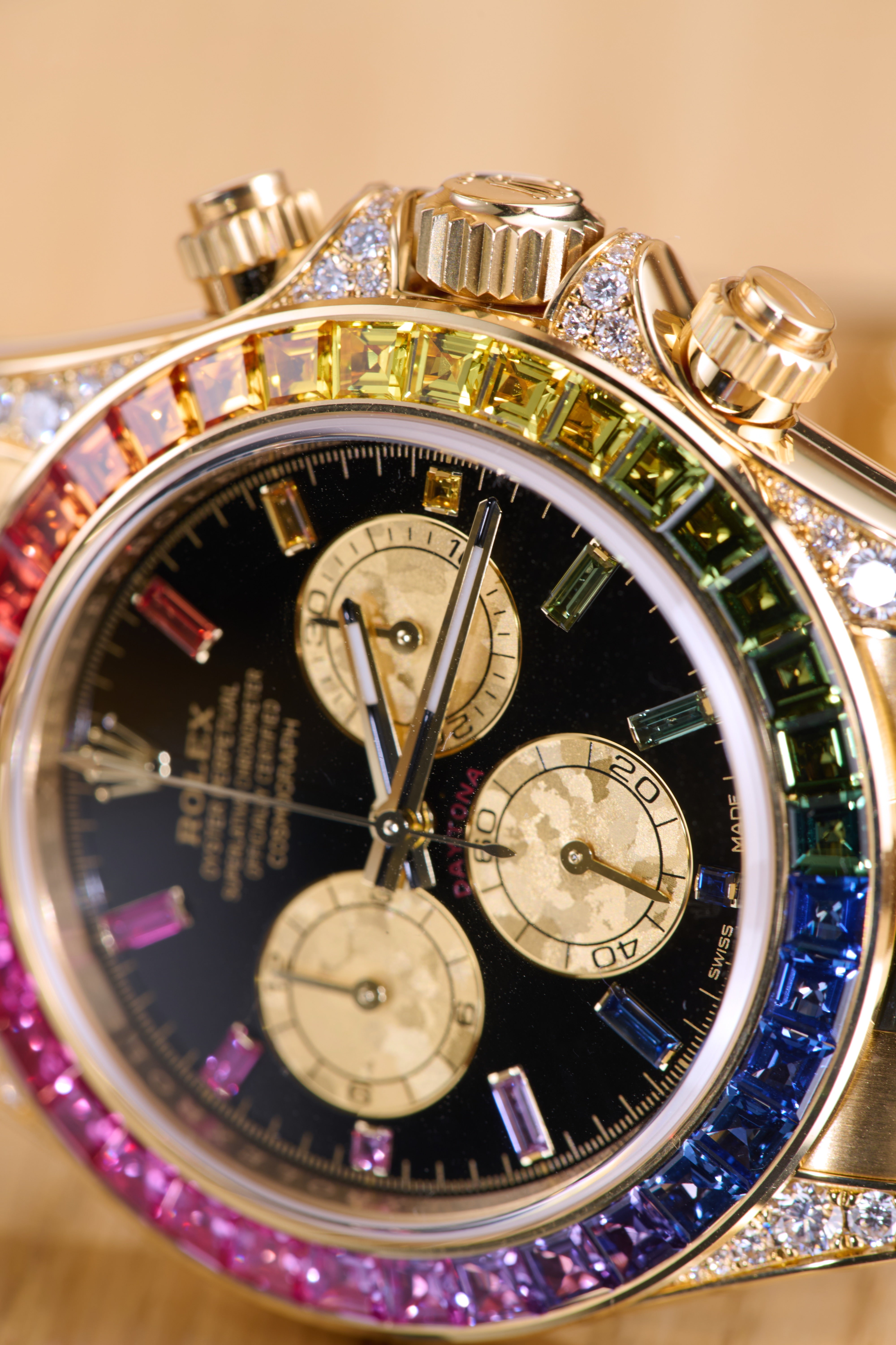 Rolex Yellow Gold Rainbow Daytona