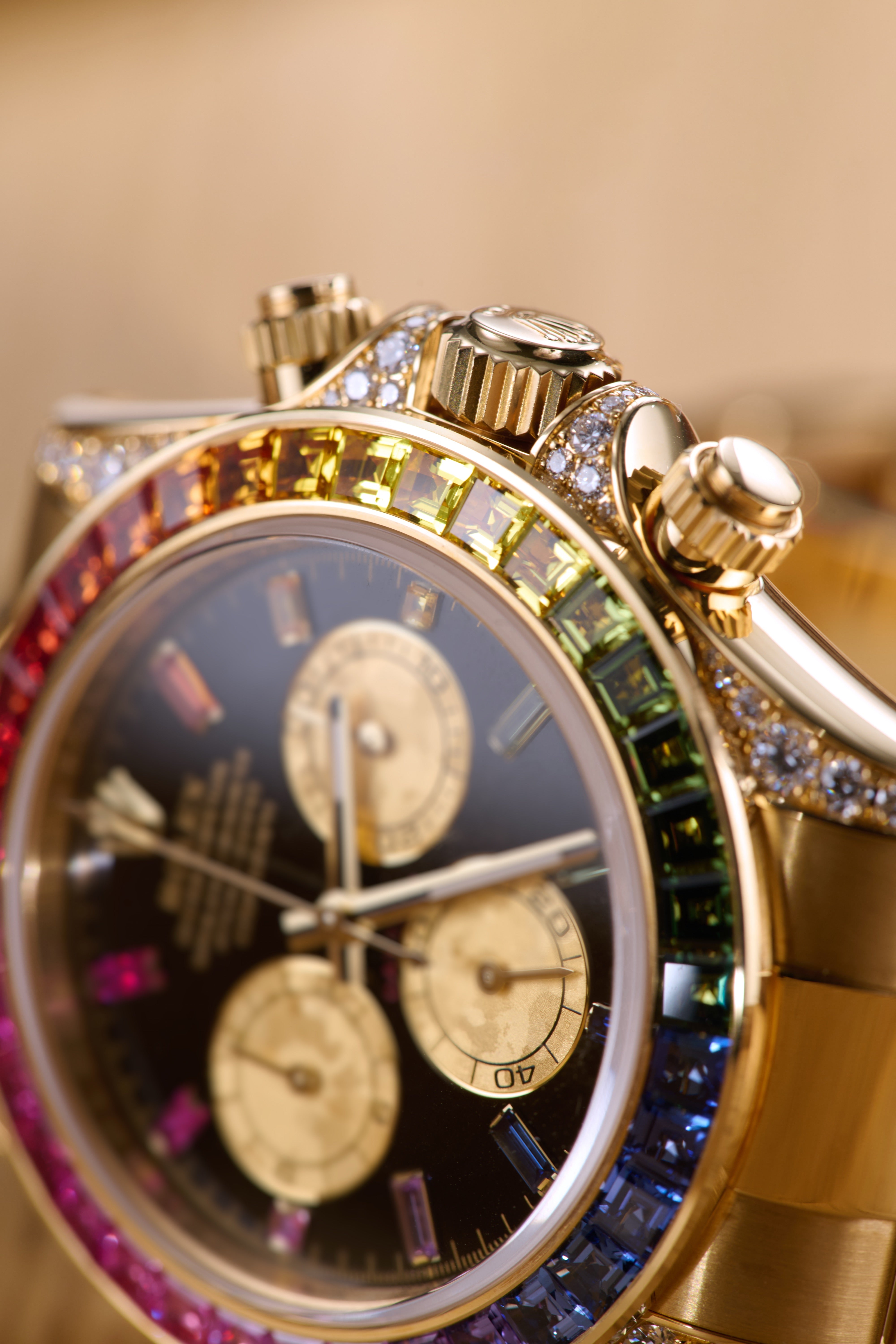 Rolex Yellow Gold Rainbow Daytona