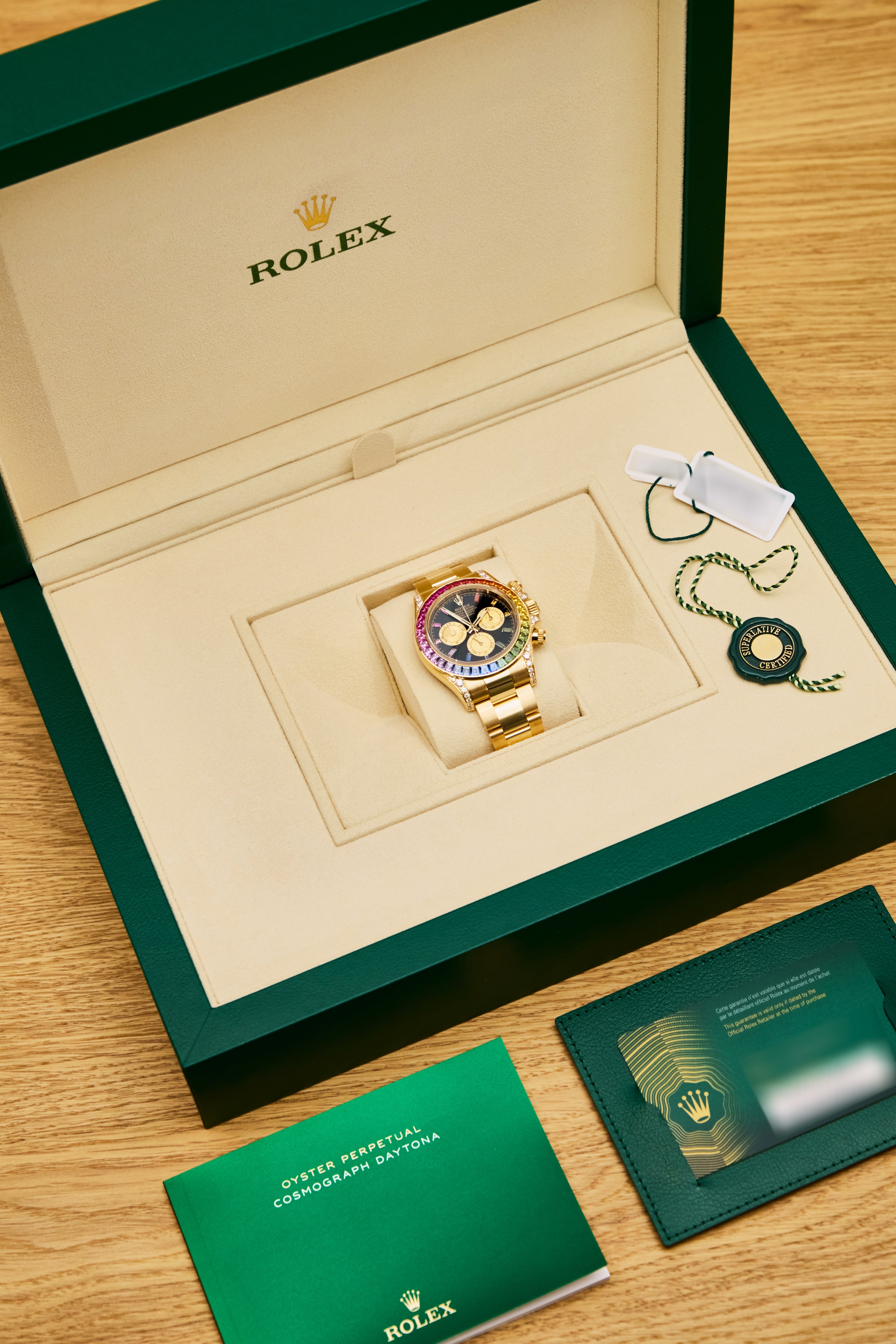 Rolex Yellow Gold Rainbow Daytona