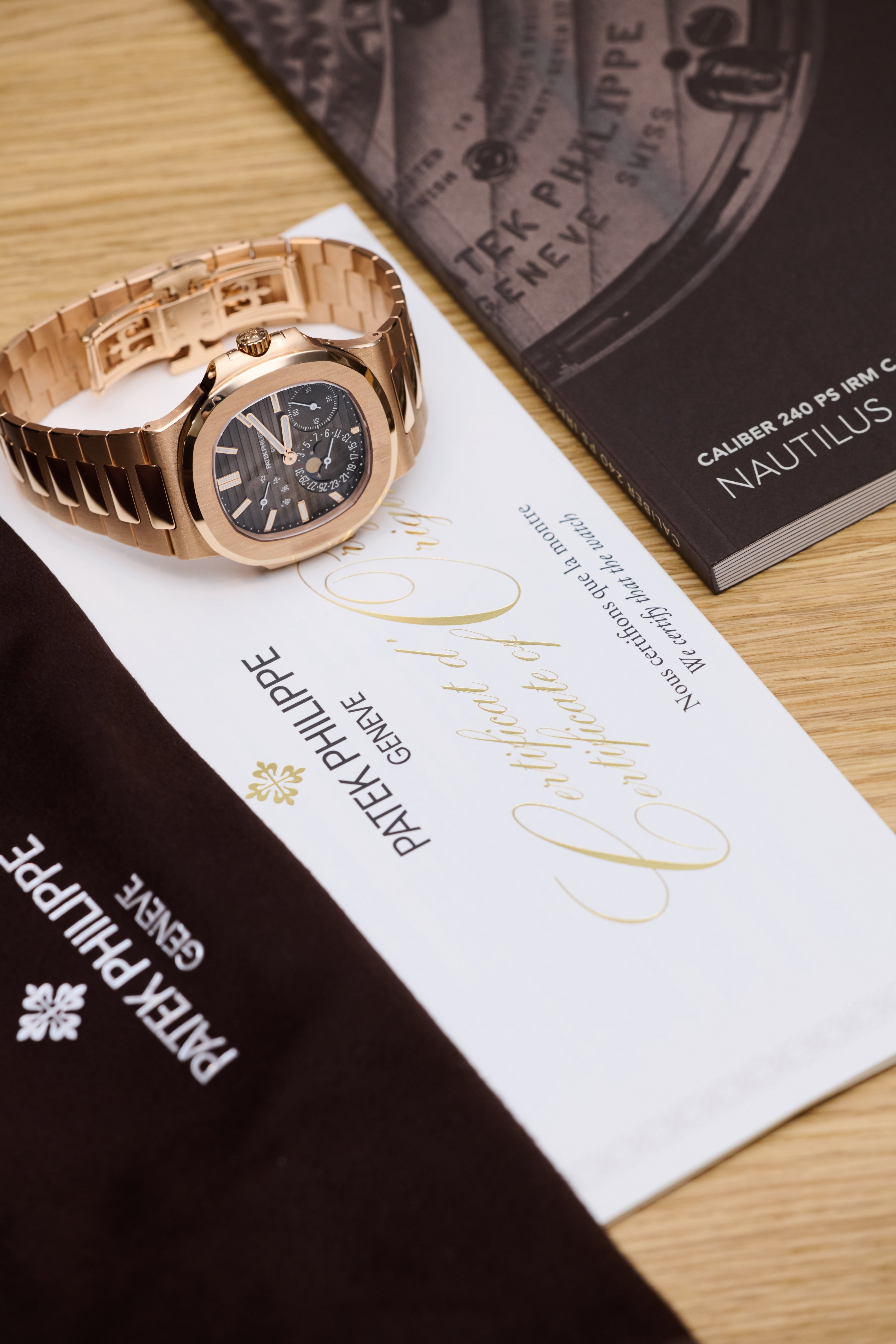 Patek Philippe Nautilus Rose Gold Moonphase