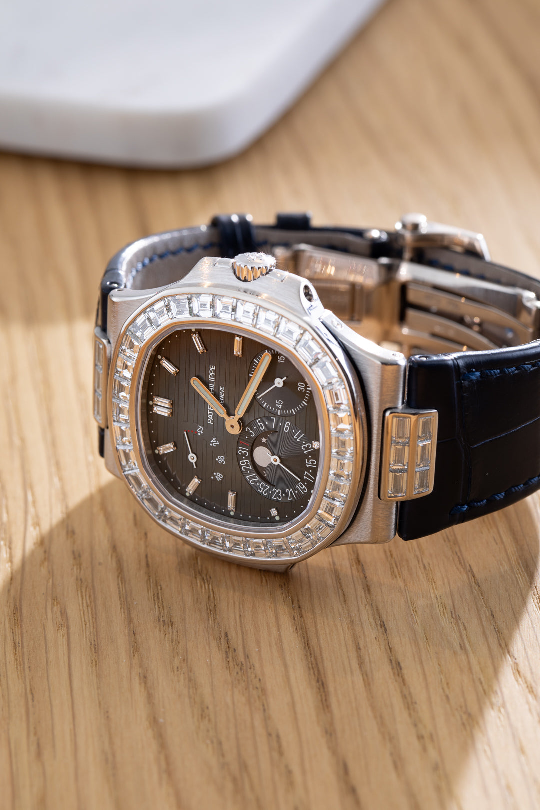 Nautilus White Gold Diamond Bezel