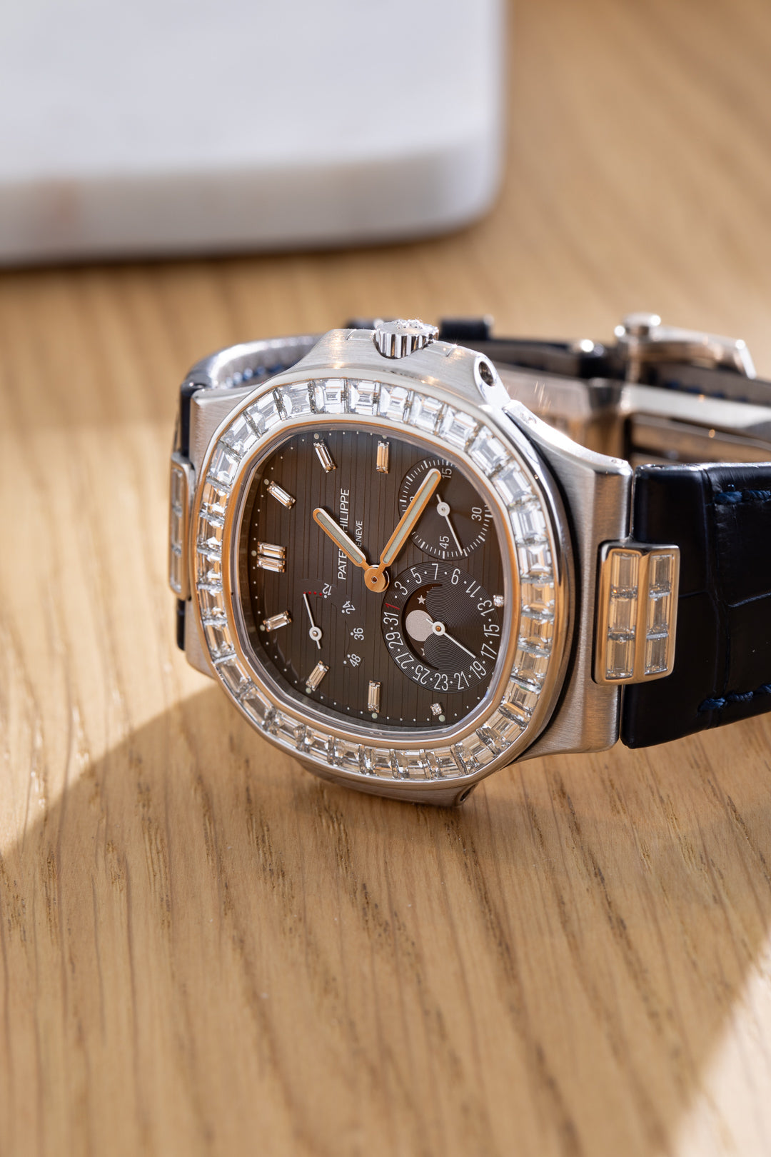 Nautilus White Gold Diamond Bezel