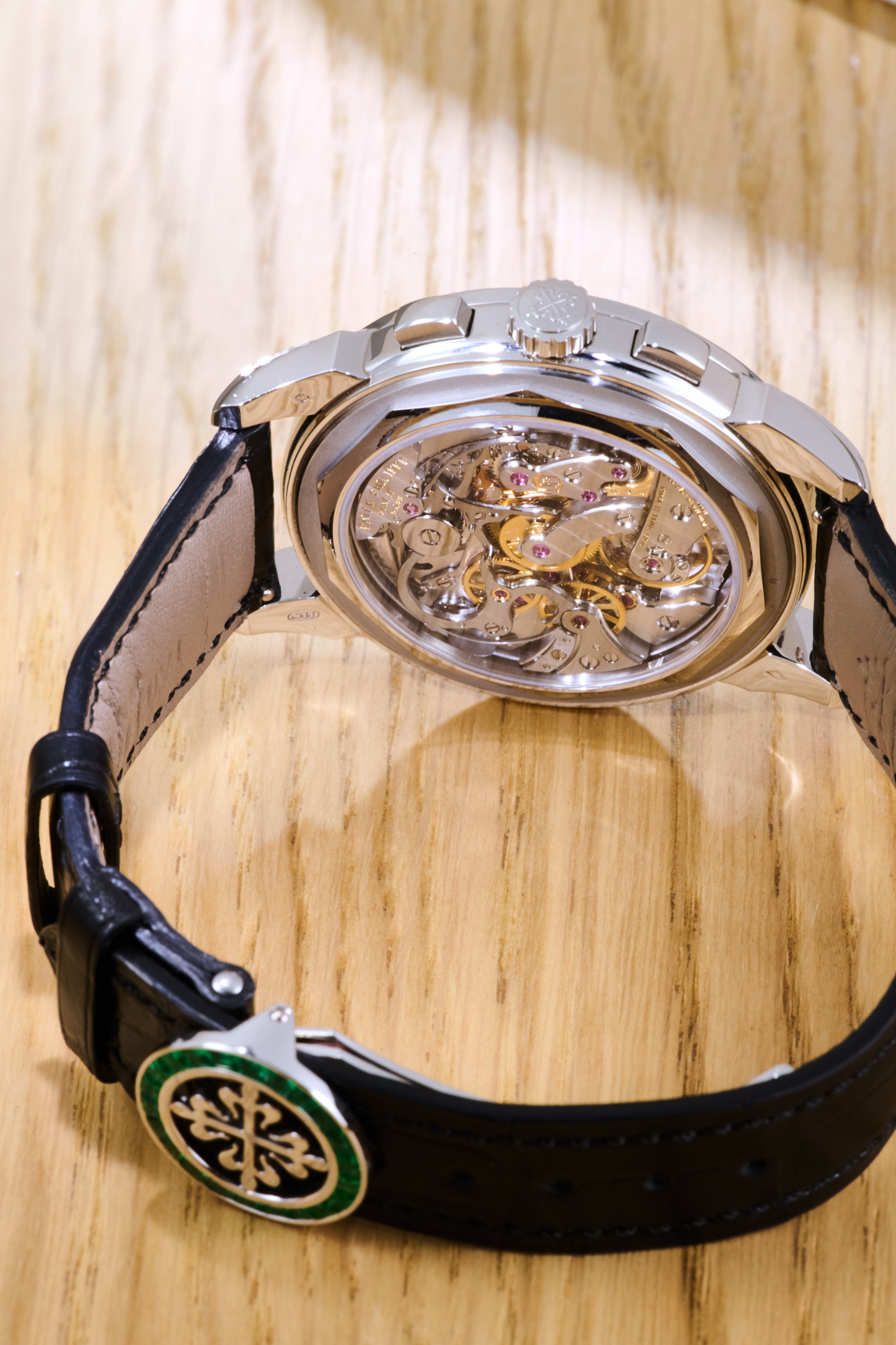Patek Philippe Off-Catalogue Emerald Set Perpetual Calendar